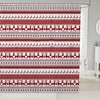 Merry Christmas Deer Shower Curtain Rustic Deer Moose Red Tree Snowflake Bathroom