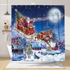 Merry Christmas Santa Shower Curtain - Waterproof Fabric Bathroom Decor
