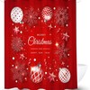 Merry Christmas Shower Curtain With Red Background And Snowflake Design