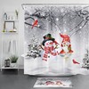 Merry Christmas Snowflake Winter Shower Curtain 