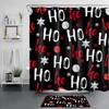 Merry Christmas and Funny Word Print Shower Curtain Bathroom Decor