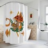 Merry Mushroom Inspired Atomic Burst Shower Curtain - Funky Bathroom Decor