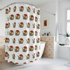 Merry Mushroom Inspired Shower Curtain - Retro Bathroom Decor