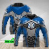 Metal Custom Name 3D All Over Print Zip Up Hoodie - Canterbury Bankstown Bulldogs Nrl 