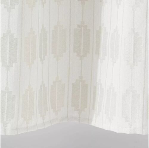 Metallic Geometric Stripe Shower Curtain - Modern Bathroom Decor