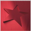 Metallic Red Star Shape Shower Curtain for a Shimmering Look