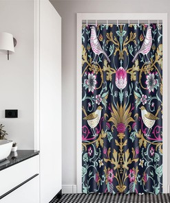 Mexican Art Grtuspr Mexico Shower Curtain With Rustic Flower And Bird Design