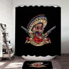 Mexican Skull Free The Dead Shower Curtain - Celebrate Day Of The Dead In Style