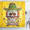Mexican Sugar Skull Print Colorful Shower Curtain For A Bold Bathroom Look