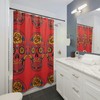 Mexican Sugar Skull with a Rose Shower Curtain for a Beautiful Bath Experience