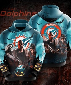 Miami Dolphins 3D All Over Print Halloween Hoodie, Perfect Gift For Fans