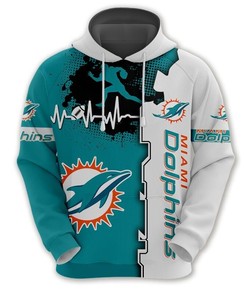 Miami Dolphins 3D All Over Print Zip Hoodie For Nfl Fans, Perfect Gifts For Fans
