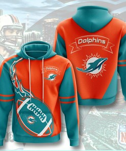 Miami Dolphins 3D Hoodie For Fans With All Over Print Design