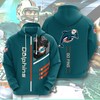Miami Dolphins 3D Hoodie Printed With Football Team American Flag