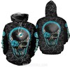 Miami Dolphins 3D Hoodie With All Over Print Skull Design 