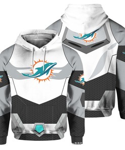 Miami Dolphins 3D Printed Pocket Pullover Hoodie In Stunning Design