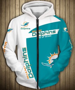 Miami Dolphins 3D Zip Hoodie Pullover Gift For Fans - Stay Warm And Stylish