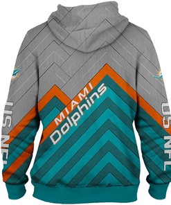 Miami Dolphins 3D Zip Hoodie Pullover In Various Sizes - Perfect For Any Fan