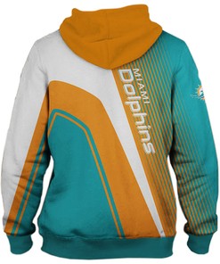 Miami Dolphins 3D Zip Hoodie Pullover With All Over Print