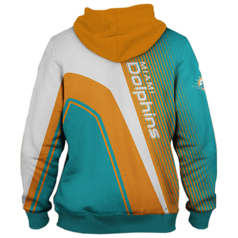 Miami Dolphins 3D Zip Hoodie Pullover With All Over Print