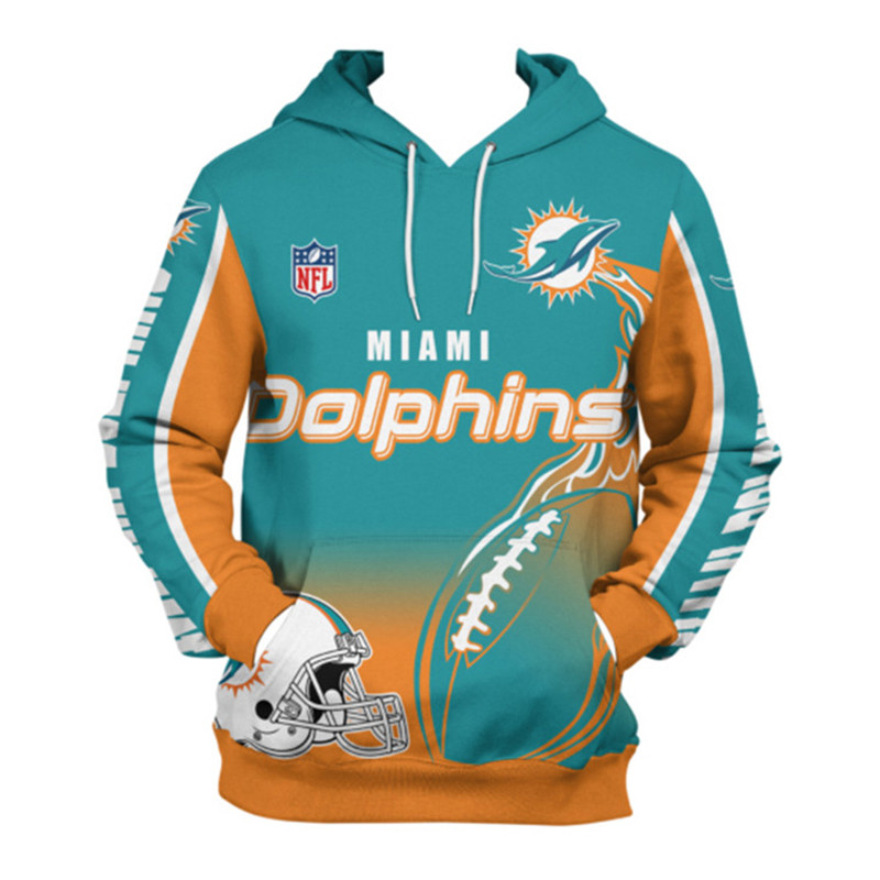 Miami Dolphins 3D Zip Hoodie With Cute Flame Balls Graphic - Stand Out From The Crowd