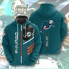 Miami Dolphins 3D Zip Hoodie With Graphic - An Ideal Gift For Fans 