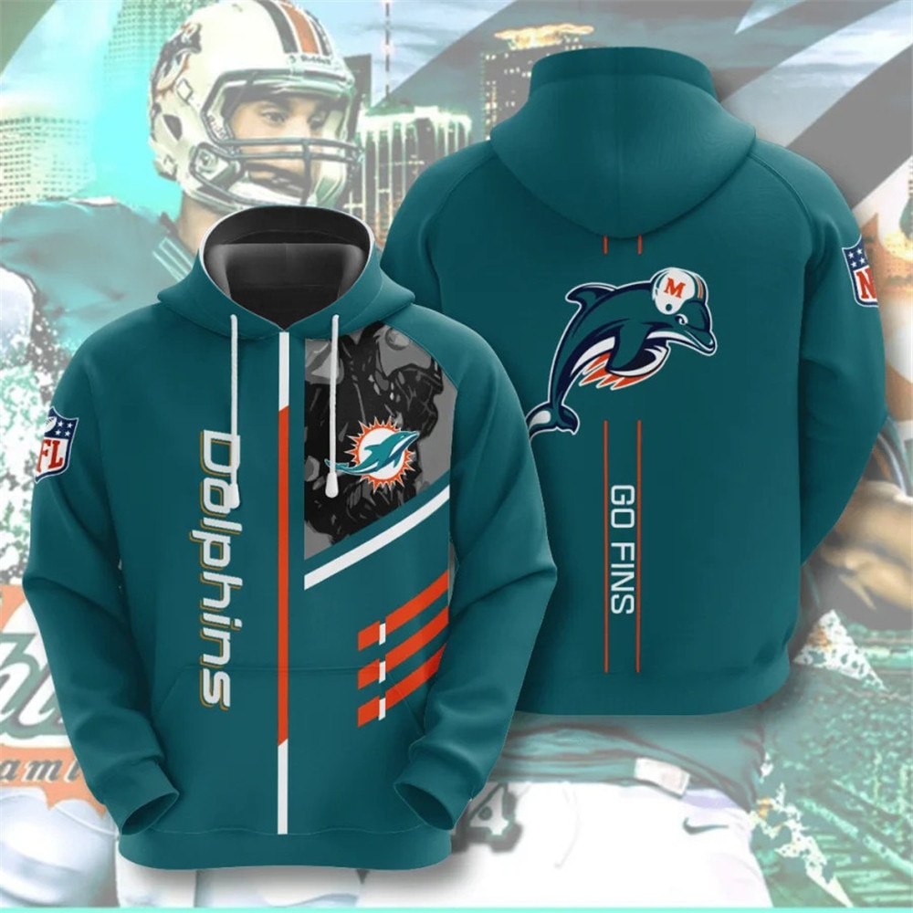 Miami Dolphins 3D Zip Hoodie With Graphic - An Ideal Gift For Fans
