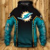 Miami Dolphins 3D Zip-Up Hoodie - Ideal For Any Fan 