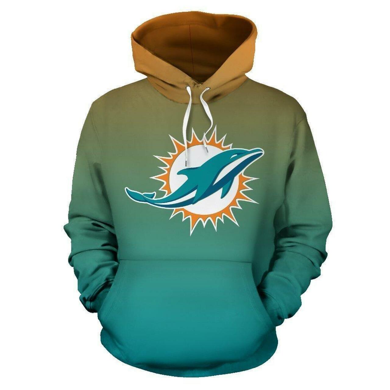 Miami Dolphins All Over Print 3D Hoodie