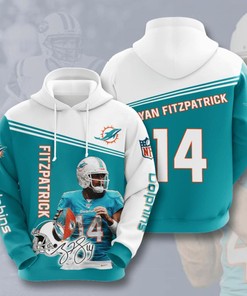 Miami Dolphins All Over Print 3D Hoodie For Men