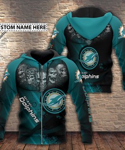 Miami Dolphins All Over Print Hoodie - Unique Gift For Nfl Fans