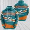Miami Dolphins All Over Print Hoodie - Zip Up Hoodie 