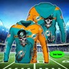 Miami Dolphins All Over Printed Zip-Up Hoodie - Perfect For Diehard Fans