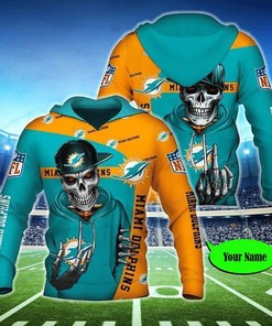 Miami Dolphins All Over Printed Zip-Up Hoodie - Perfect For Diehard Fans