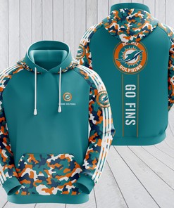 Miami Dolphins Camo 3D Hoodie By Fanatics