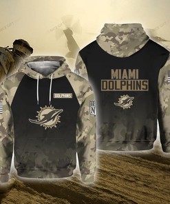 Miami Dolphins Camouflage Hoodie - 3D Hoodie For Fans
