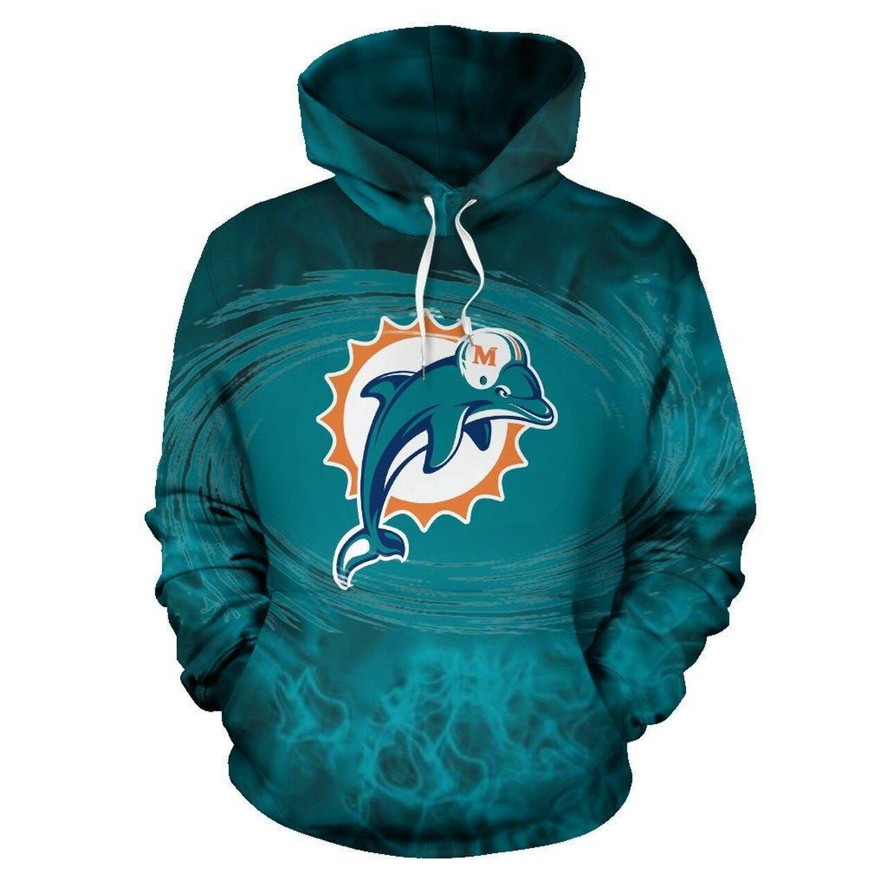 Miami Dolphins Custom All Over Print 3D Hoodie Gitfs Idea