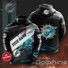 Miami Dolphins Custom All Over Print 3D Hoodie Your Name Personalized