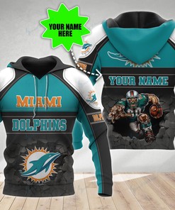 Miami Dolphins Custom All Over Print Hoodie For Diehard Fans!