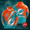 Miami Dolphins Custom Name 3D All Over Print Zip-Up Hoodie - Personalized Fan Gear