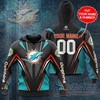 Miami Dolphins Custom Name 3D Hoodie 