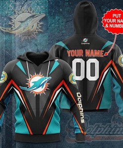 Miami Dolphins Custom Name 3D Hoodie