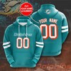 Miami Dolphins Custom Name 3D Printed Pull Over Zip Up Hoodie - Personalized Nfl Fan Gear