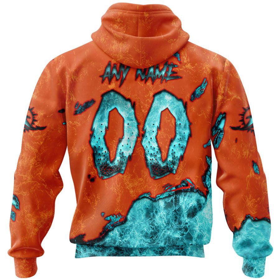 Miami Dolphins Devil Eyes All Over Print 3D Hoodie Gifts For Fans