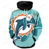 Miami Dolphins Fan All Over Print 3D Hoodie Gifts For Men