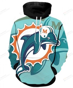 Miami Dolphins Fan All Over Print 3D Hoodie Gifts For Men