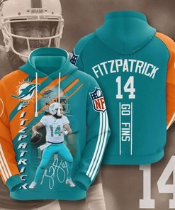 Miami Dolphins Fitzpatrick 3D Hoodie - Perfect For Dedicated Fans