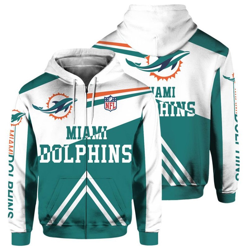 Miami Dolphins Flight Suit Spring Trainer Rugby Fan 3D Hoodie