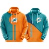 Miami Dolphins Football Hoodie For Men With All Over Print Design And 3D Effect