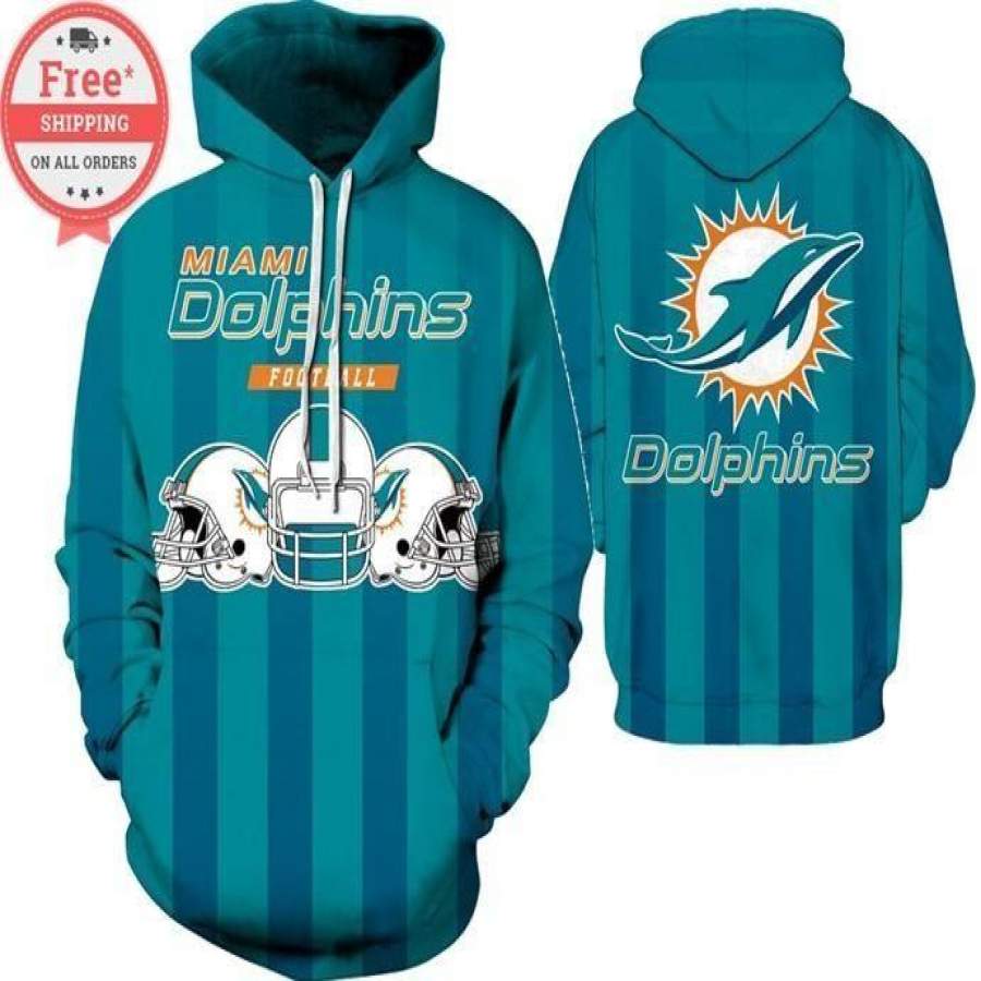 Miami Dolphins Football Team All Over Print 3D Hoodie For Fans